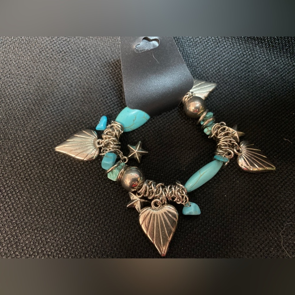 Turquoise Style Beaded Stretch Friendship Bracelet - one size fits all